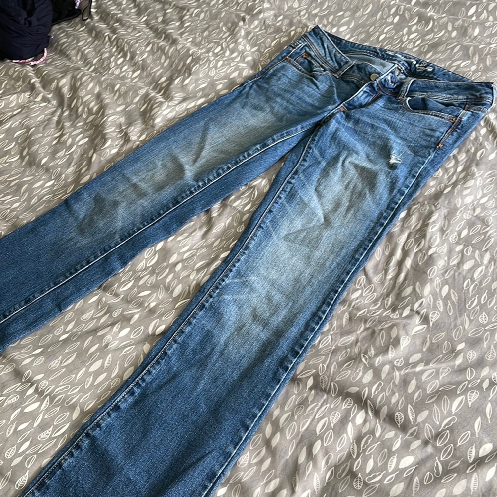 American Eagle size 8 slim boot stretch regular inseam